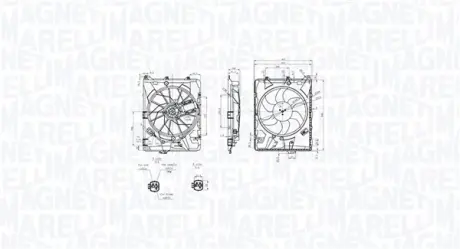 Вентилятор радиатора bmw 1, 1, 1, 1, 3, 3, 3, 3, x1, z4 n20b16a-n05. MAGNETI MARELLI 069422849010