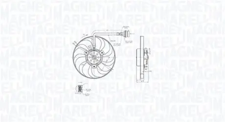 Вентилятор радиатора audi a3, tt, seat arosa, cordoba, ibiza iii, ibiza iv, leon, toledo ii, skoda fabia i, fabia i praktik, fabia ii, octavia i, octavia ii aea-clsa 10.94-05.15 MAGNETI MARELLI 069422883010