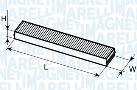 Фільтр повітряний салон MAGNETI MARELLI 350203061180 (фото 1)