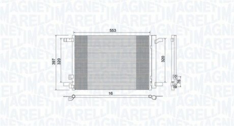 Радиатор кондиционера MAGNETI MARELLI 350203964000