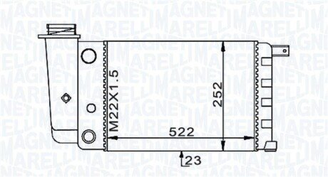 Радиатор, охлаждение двигателя MAGNETI MARELLI 350213101000