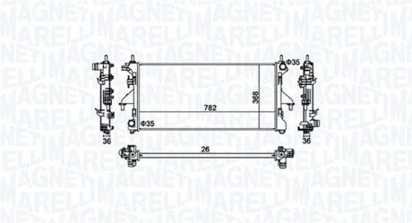 Радіатор, охолодження двигуна MAGNETI MARELLI 350213126900