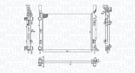 Радіатор, охолодження двигуна MAGNETI MARELLI 350213142600