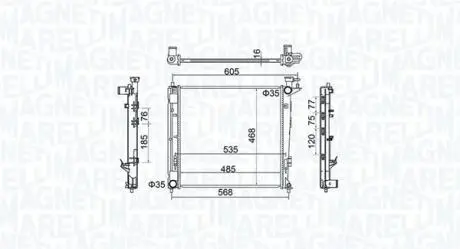 Радиатор охлаждения hyundai ix35/kia sportage 1.7/2.0crdi 10- MAGNETI MARELLI 350213160500