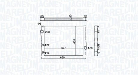 Радиатор системы охлаждения MAGNETI MARELLI 350213163500 (фото 1)