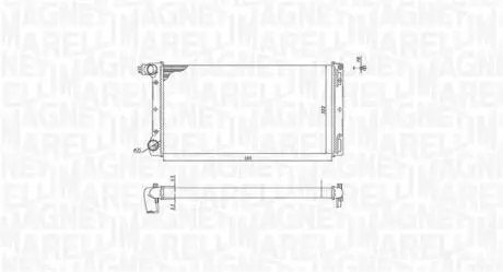 Радиатор, охлаждение двигателя MAGNETI MARELLI 350213168000