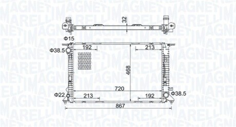 Радиатор системы охлаждения MAGNETI MARELLI 350213195800 (фото 1)