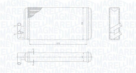 Радиатор печки MAGNETI MARELLI 350218403000