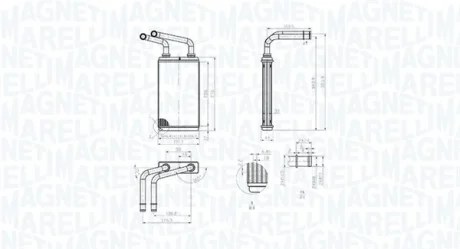 Радиатор печки rvi mascott renault master ii, master pro 1.9d-3.0d 12.97-01.11 MAGNETI MARELLI 350218483000