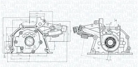 Масляный насос DACIA LOGAN, LOGAN II, LOGAN MCV II, SANDERO, SANDERO II, NISSAN KUBISTAR, RENAULT CLIO II, CLIO II-HATCHBACK, CLIO III, CLIO III-HATCHBACK, CLIO IV 1.0-1.2LPG 05.96- MAGNETI MARELLI 351516000046
