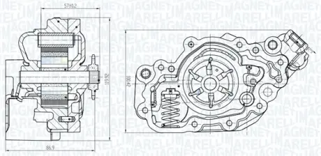 Масляный насос citroen jumper ii, ford c-max ii, focus iii, focus iii/hatchback, focus iii/kombi, galaxy iii, grand c-max, kuga ii, mondeo v, s-max, peugeot boxer 2.0d/2.2d 09.14- MAGNETI MARELLI 351516000082