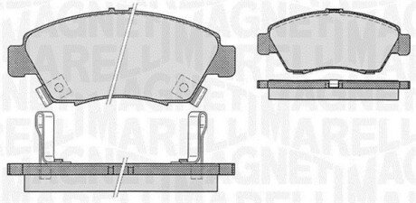 Комплект гальмівних колодок, дискове гальмо MAGNETI MARELLI 363916060275