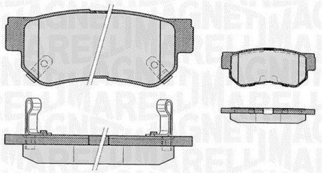 Комплект гальмівних колодок, дискове гальмо MAGNETI MARELLI 363916060278