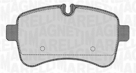 Комплект тормозных колодок, дисковый тормоз MAGNETI MARELLI 363916060284