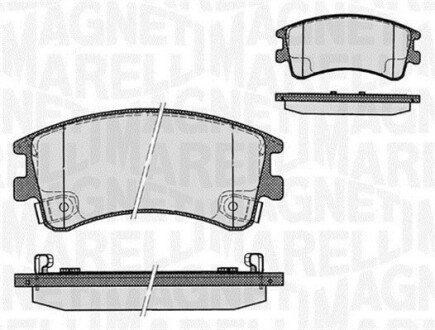 Комплект гальмівних колодок, дискове гальмо MAGNETI MARELLI 363916060295