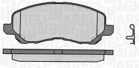 Комплект гальмівних колодок, дискове гальмо MAGNETI MARELLI 363916060338