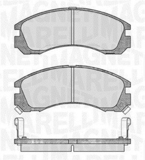 Комплект гальмівних колодок, дискове гальмо MAGNETI MARELLI 363916060339