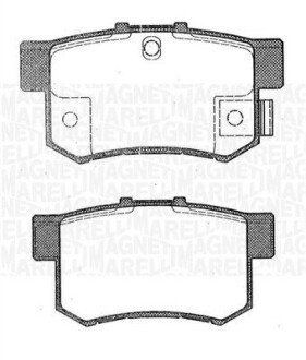 Комплект тормозных колодок, дисковый тормоз MAGNETI MARELLI 363916060462