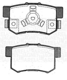 Комплект гальмівних колодок, дискове гальмо MAGNETI MARELLI 363916060463