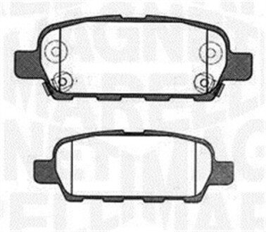 Комплект тормозных колодок, дисковый тормоз MAGNETI MARELLI 363916060473