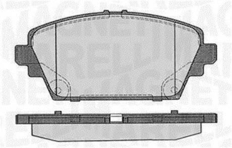 Комплект гальмівних колодок, дискове гальмо MAGNETI MARELLI 363916060566