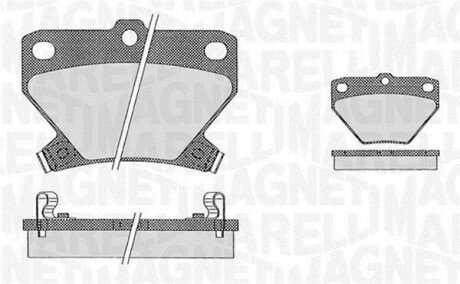 Комплект гальмівних колодок, дискове гальмо MAGNETI MARELLI 363916060593