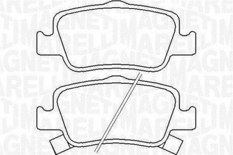 Комплект тормозных колодок, дисковый тормоз MAGNETI MARELLI 363916060666 (фото 1)