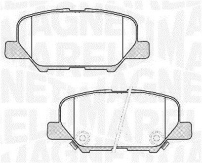 Комплект тормозных колодок, дисковый тормоз MAGNETI MARELLI 363916060678