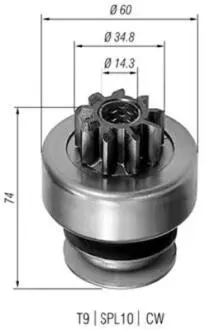 Ведущая шестерня, стартер MAGNETI MARELLI 940113020101