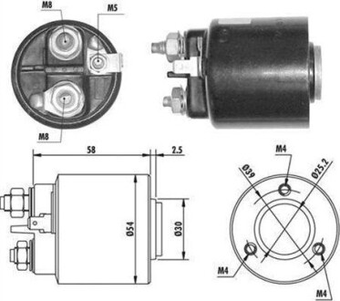 Тягове реле, стартер MAGNETI MARELLI 940113050061