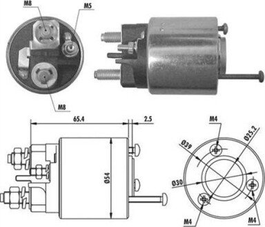 Тягове реле, стартер MAGNETI MARELLI 940113050066