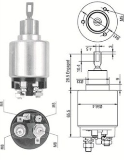 Тягове реле, стартер MAGNETI MARELLI 940113050323