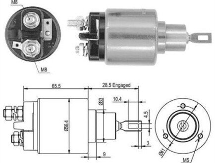 Втягивающее реле стартера vw opel seat skoda [] MAGNETI MARELLI 940113050435 (фото 1)