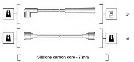 Високовольтні дроти ford escort 1,3/1,4/1,6 -86 MAGNETI MARELLI 941185010765 (фото 1)