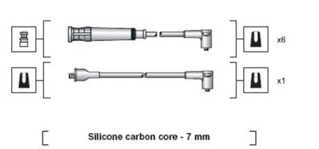 Комплект проводов зажигания MAGNETI MARELLI 941318111044