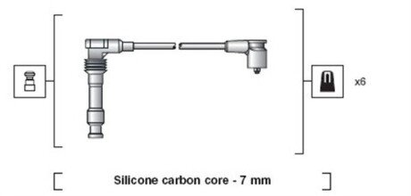 Комплект проводов зажигания MAGNETI MARELLI 941318111050