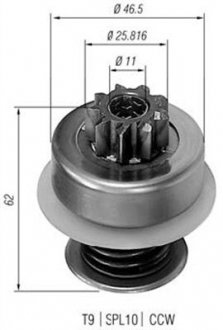 Бендикс (z=9) vw golf, jetta1,6/1,8/1,9d/1,5d,t-2 1,6-2,0 [940113020088] MAGNETI MARELLI AMB0088