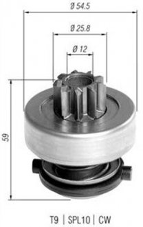 Бендікс (z=9) ауді 80, 90 1,6d/1,9d [940113020372] MAGNETI MARELLI AMB0372 (фото 1)