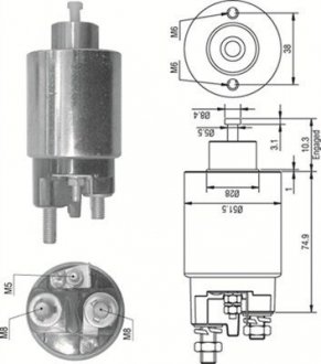 Mitsubishi втягивающее реле стартера MAGNETI MARELLI AME0354