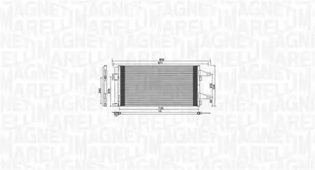 Конденсер кондиционера MAGNETI MARELLI BC761