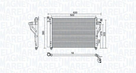 Конденсер кондиционера MAGNETI MARELLI BC957