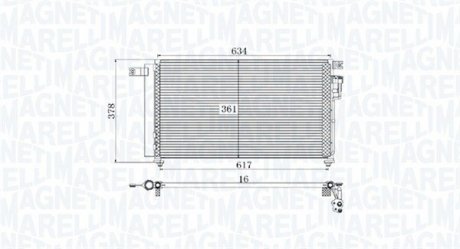 Конденсер кондиционера MAGNETI MARELLI BC961