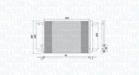 Конденсер кондиционера MAGNETI MARELLI BC964