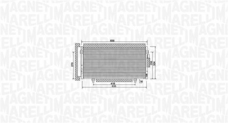 Конденсер кондиционера MAGNETI MARELLI BC998 (фото 1)