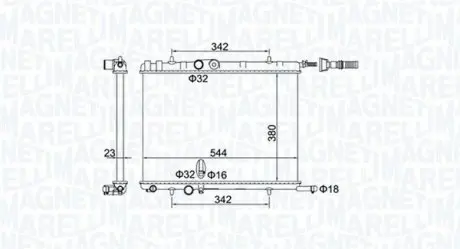 Радіатор охолоджування MAGNETI MARELLI BM1934