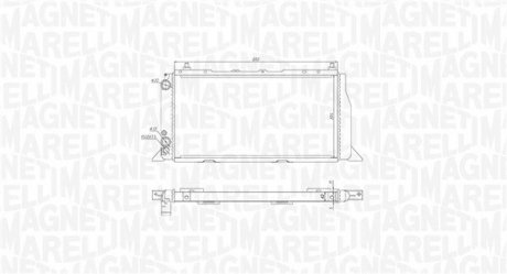 Радиатор Audi 80 d/td [350213406000] MAGNETI MARELLI BM406 (фото 1)