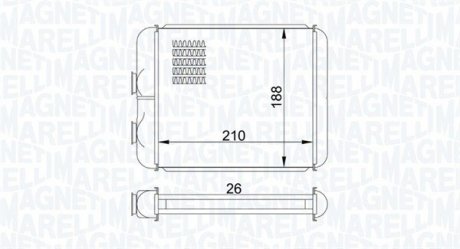 Радіатор пічки MAGNETI MARELLI BR407