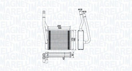 Радіатор печі MAGNETI MARELLI BR414