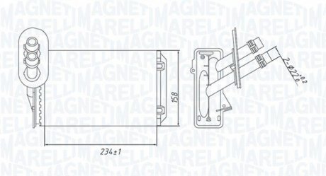 Радіатор печі MAGNETI MARELLI BR492