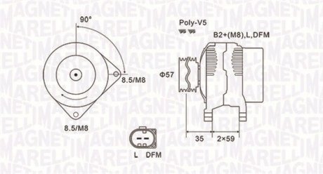 Генератор magneti marelli MAGNETI MARELLI MQA1675